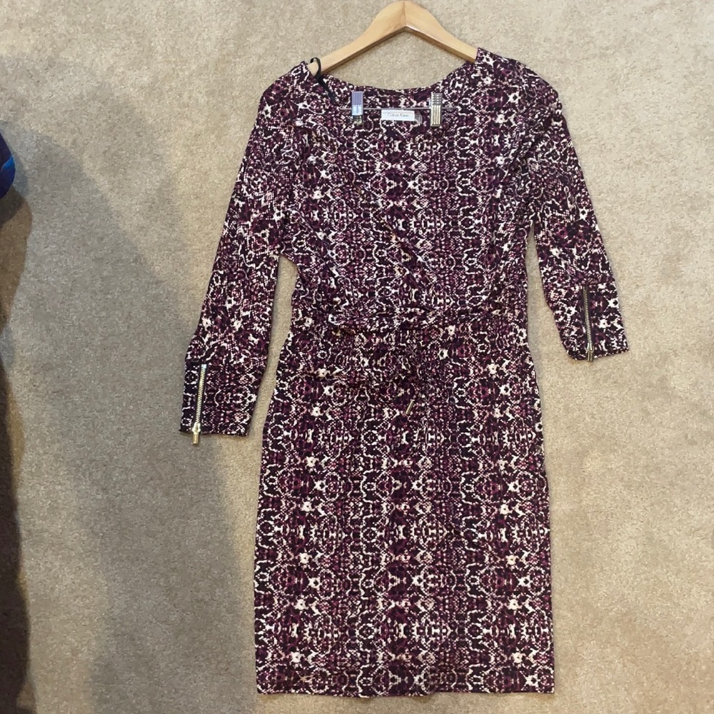 Calvin Klein Burgundy Dress size 4